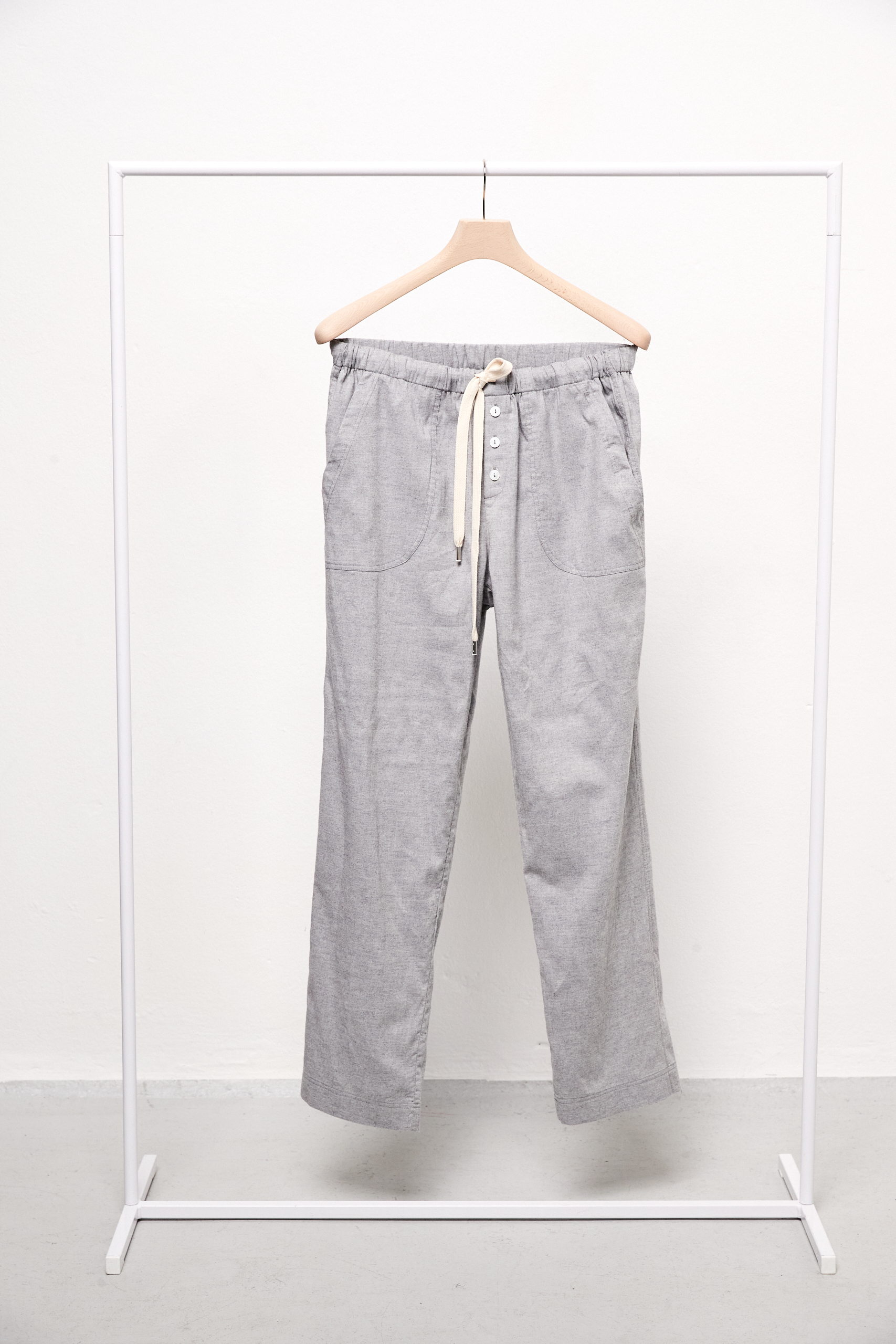 INGOLF Hose flanell grau melange